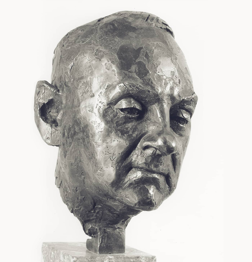 Bust of Hans Urs von Balthasar by the sculptor Albert Schilling (1965)