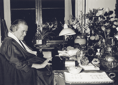 Adrienne von Speyr at her desk (1965) 
